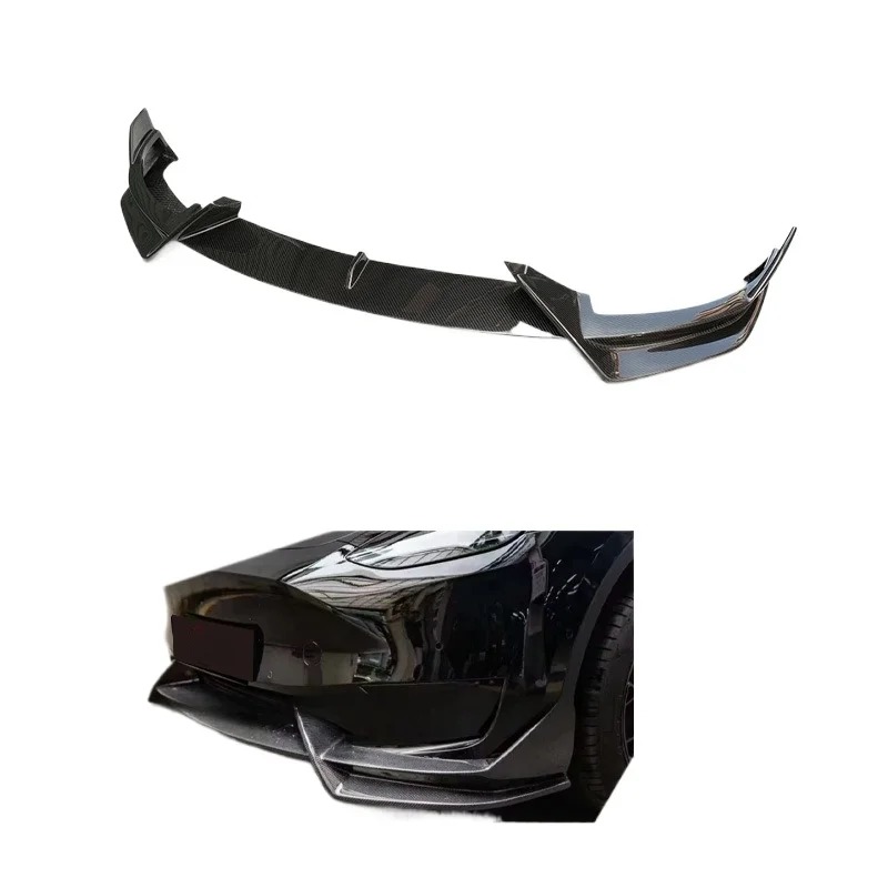 Premium Material Carbon Fiber Model Y Car Bumper Front Splitter Front Lip For Model Y